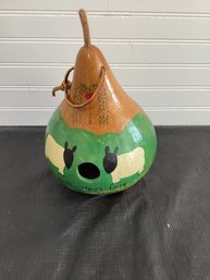 Hand Painted Gourd Birdhouse With Sheep