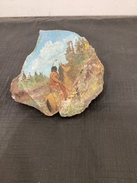 Hand Painted Rock Lakota Sioux SD