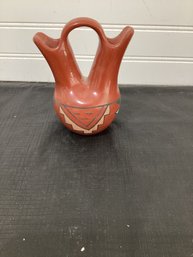 Santa Clara Pueblo Wedding Vase Pottery Burnished Redware