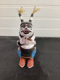 Native American Hopi Carved Clown Signed Neil David Jr.