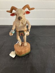 Hopi Kachina Goat Signed  S. Talas