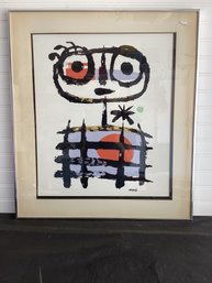 Miro Print Signed In Plate  Titled Portrait I  The Sun Eater