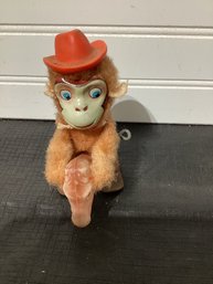 Jock-O-Stick Wind-Up Monkey On Hobby Horse