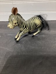 Vintage Wind Up Tin Toy Jumping Zebra