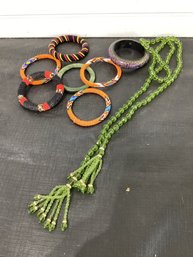 Assorted Costume Bracelets And Necklace