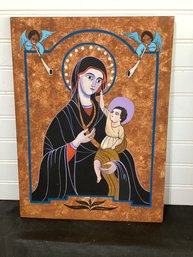 Mother And Child Jesus Signed Delgado 1991