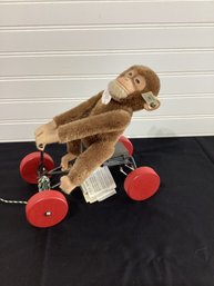 1996 Steiff Knopf Monkey On Bike