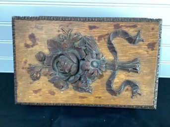 Victorian Carved Wood Glove Box Wm Caldicott