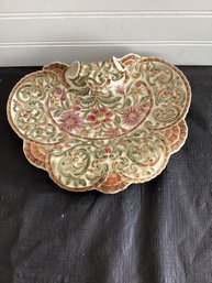 Zsolnay Hand Painted Shell Motif Large Plate