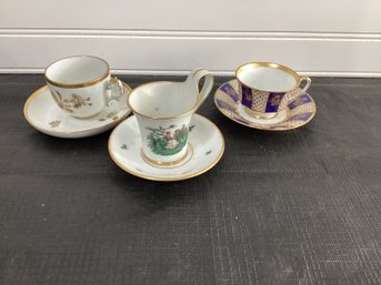 3 Futstenburg Cups And Saucers