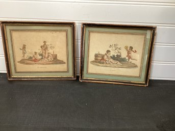 Vintage Framed Prints - Autumn And Spring