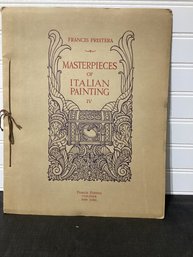 1927 Masterpieces Of Italian Painting Book