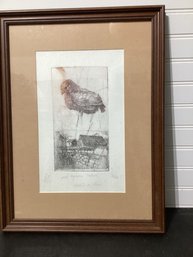 Dry Point Engraving Signed Illegibly