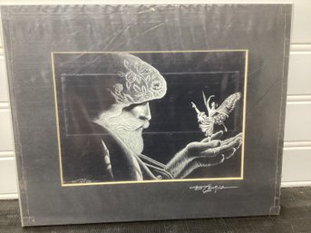 Man And Fairy Print Signed In Plate An Hand Signed Ed Gedrose