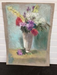 Chalk Drawing Floral Still Life