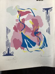 Abstract Print Print Signed Illegibly Artist Proof  2/81