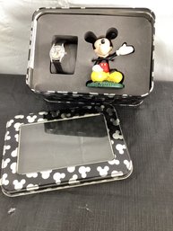 Vintage Disney Mickey Mouse  Watch & Figurine RARE