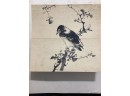 Woodblock Of A Bird Signed Kan Rin