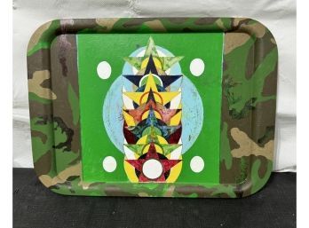 Hand Painted Metal Tray  Alan Peters