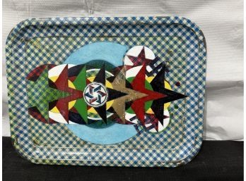 Alan Peters Hand Painted  Metal Tray