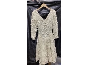 Eavis & Brown London Embroidered Chiffon Dress