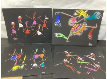 4  Tribal Watercolors