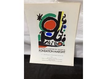 Joan Miro From The Miro Lithographe Volume III Original Lithograph Jacket Cover Art Titled JOAN MIRO LITHOGRA