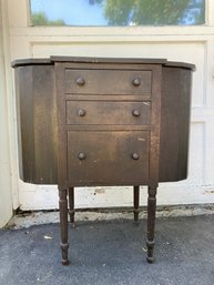 Vintage Mahogany Martha Washington Style Sewing Cabinet