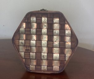 Brass And Wood Lattice Box