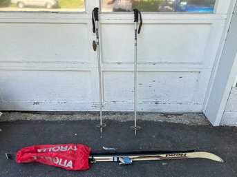 Retro Skis With Poles