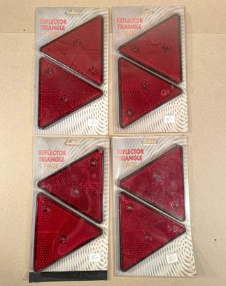 Eight Vehicle Trailer Farm Triangle Reflectors New In Packages