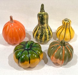 5 Ceramic Gourd Pumpkin Table Decorations