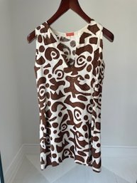 Roberta Freymann White/brown Women's Dress Size S