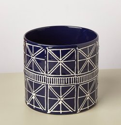 Patterned Ceramic Planter