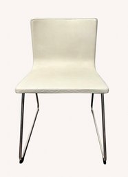 SET 4 White Leather IKEA Bernhard Dining Chair