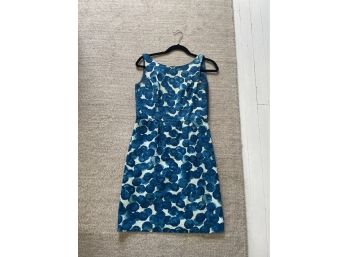 Tabitha Sz 2 Shift Dress Sea Blue And White Circle Pattern From Anthropologie