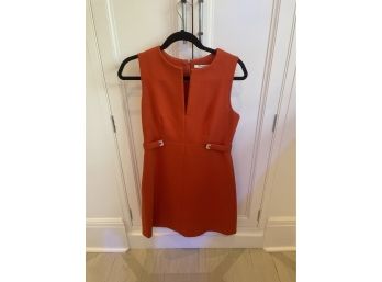 Diane Von Furstenberg DVF Size 4 Deep Orange Shift Dress