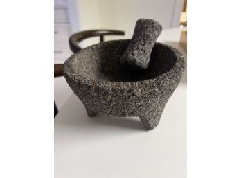 Volcano Rock Mortar And Pestle For Guacamole