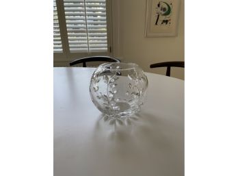 Tiffany And Co Crystal Floral Vine Rose Bowl