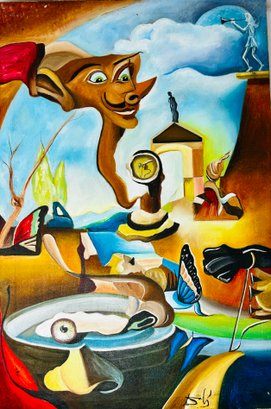 Salvador Dali Oil Painting On Canvas