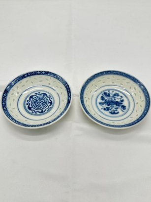 Pair Of Chinese Blue And White Plates