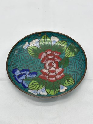 Chinese Cloisonne Small Plates-late 19th C-2