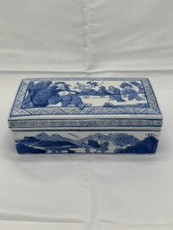 Chinese Blue And White Porcelain Box