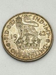 1942 Indian One Shilling