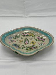 Large Chinese Famille Rose Stem Bowl-Late Qing Dynasty