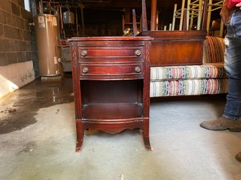 Antique 2 Drawer End Table