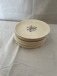Blue And Brown Floral Center Dishes