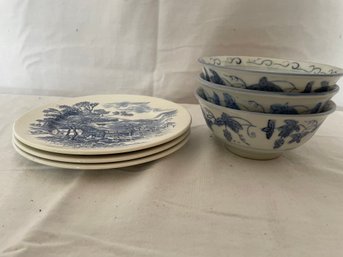 Blue Plates And Bowls