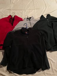 Men's 1/4 Zip Red, Black, Gray, Us Olympics Fleece Lot