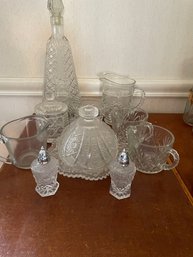 Misc Crystal Lot With Decanter